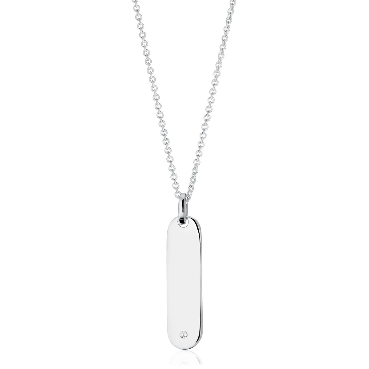 Sif Jakobs Pendant Follina Lungo Grande – Zilveren Collier met Witte Zirkonia Sif Jakobs Pendant Follina Lungo Grande – Zilveren Collier met Witte Zirkonia